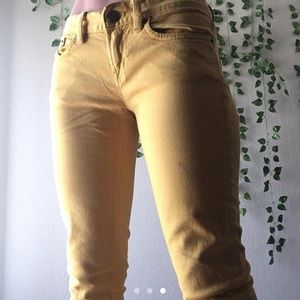 Yellow j crew skinny pants
